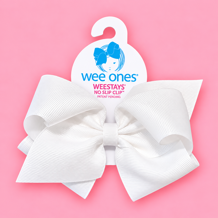 Wee Ones-Mini King Classic Grosgrain Hair Bow (Plain Wrap)