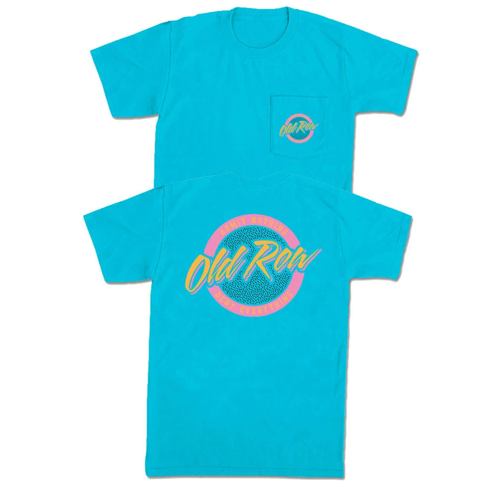 Old Row Circle Logo Pocket Short Sleeve T-Shirt in Lagoon (Bark)