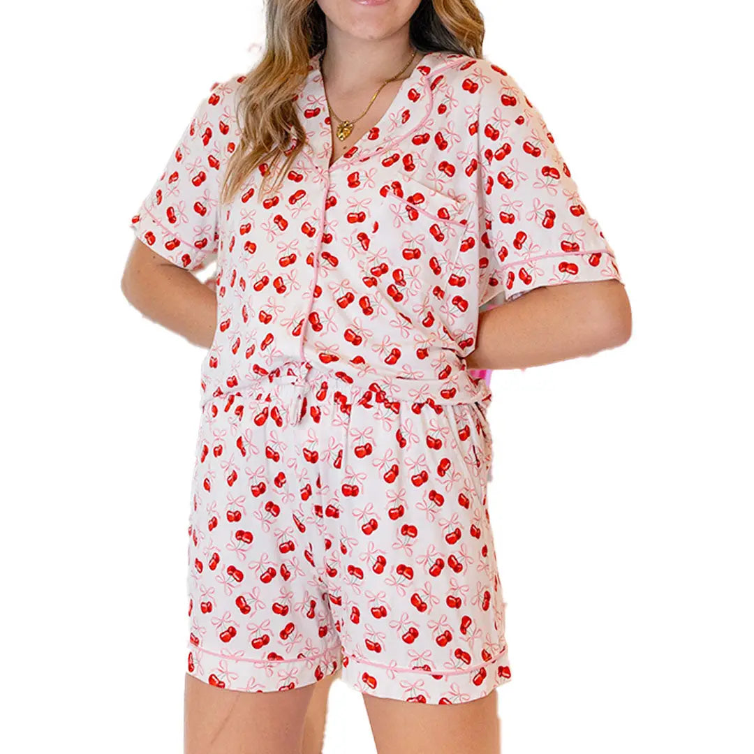 Lulu Mac Pajama set-Cherry