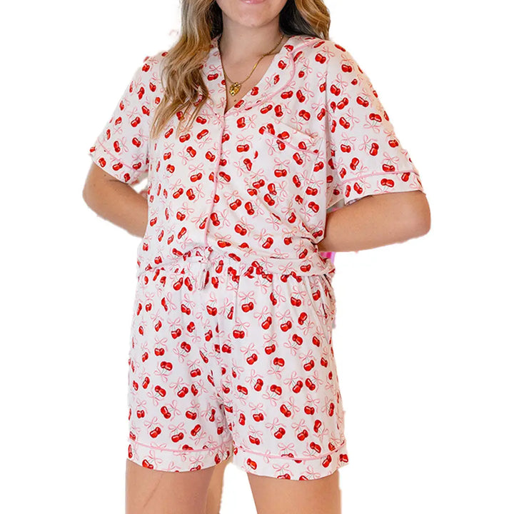 Lulu Mac Pajama set-Cherry