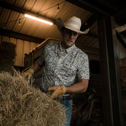 BURLEBO PERFORMANCE WESTERN SHIRT - CLASSIC DEER CAMO