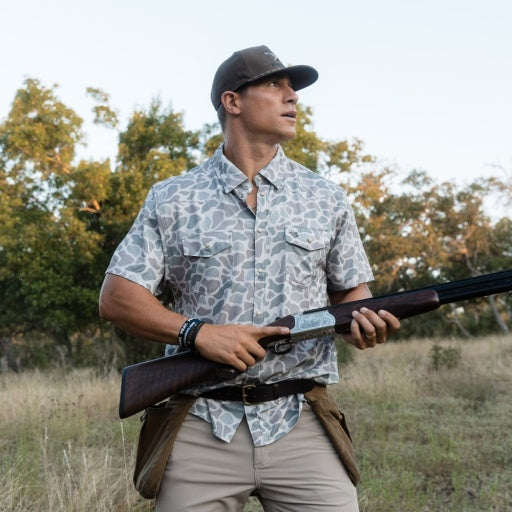 BURLEBO PERFORMANCE WESTERN SHIRT - CLASSIC DEER CAMO