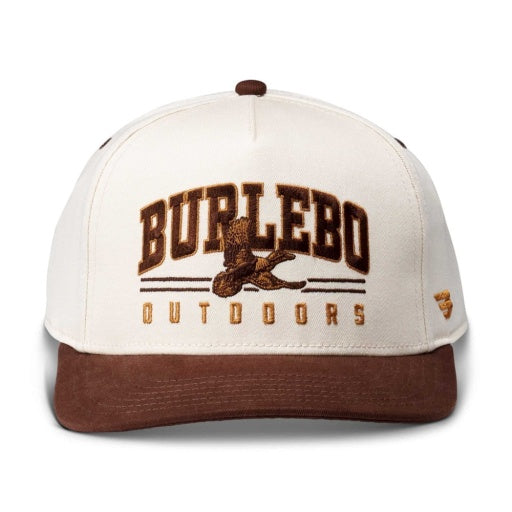 BURLEBO CAP - FLY WILD - CREAM & BROWN BILL