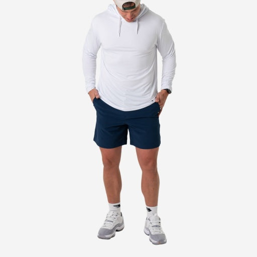 BURLEBO EVERYDAY SHORT - DEEP WATER NAVY MAYAN POCKET
