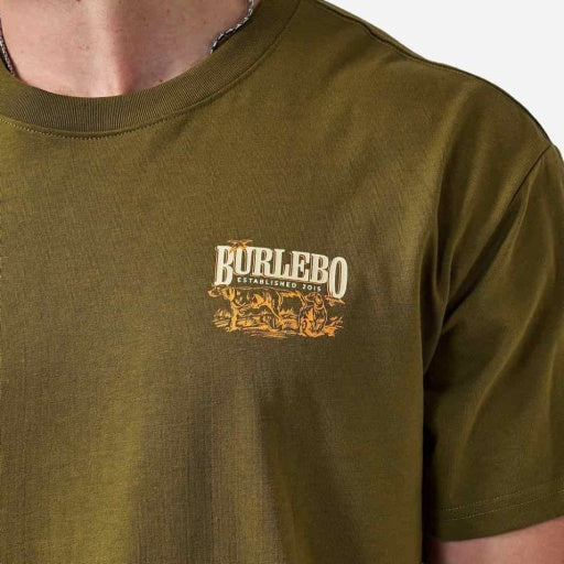 BURLEBO SHORT SLEEVE TEE - HUNTING DOGS - HUNTER GREEN