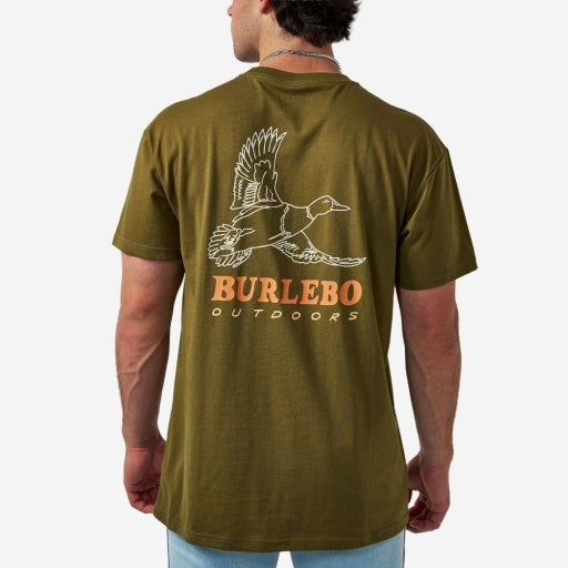 BURLEBO SHORT SLEEVE TEE - DUCK WILD - HUNTER GREEN