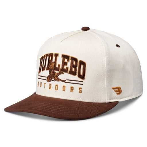 BURLEBO CAP - FLY WILD - CREAM & BROWN BILL
