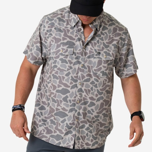 BURLEBO PERFORMANCE WESTERN SHIRT - CLASSIC DEER CAMO