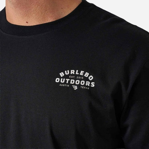 BURLEBO SHORT SLEEVE TEE - BURLEBO OUTDOORS LOGO - BLACK