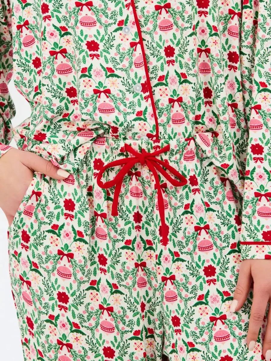 Mary Square Trimmed with Joy Charlotte Pants Pajamas (LH)