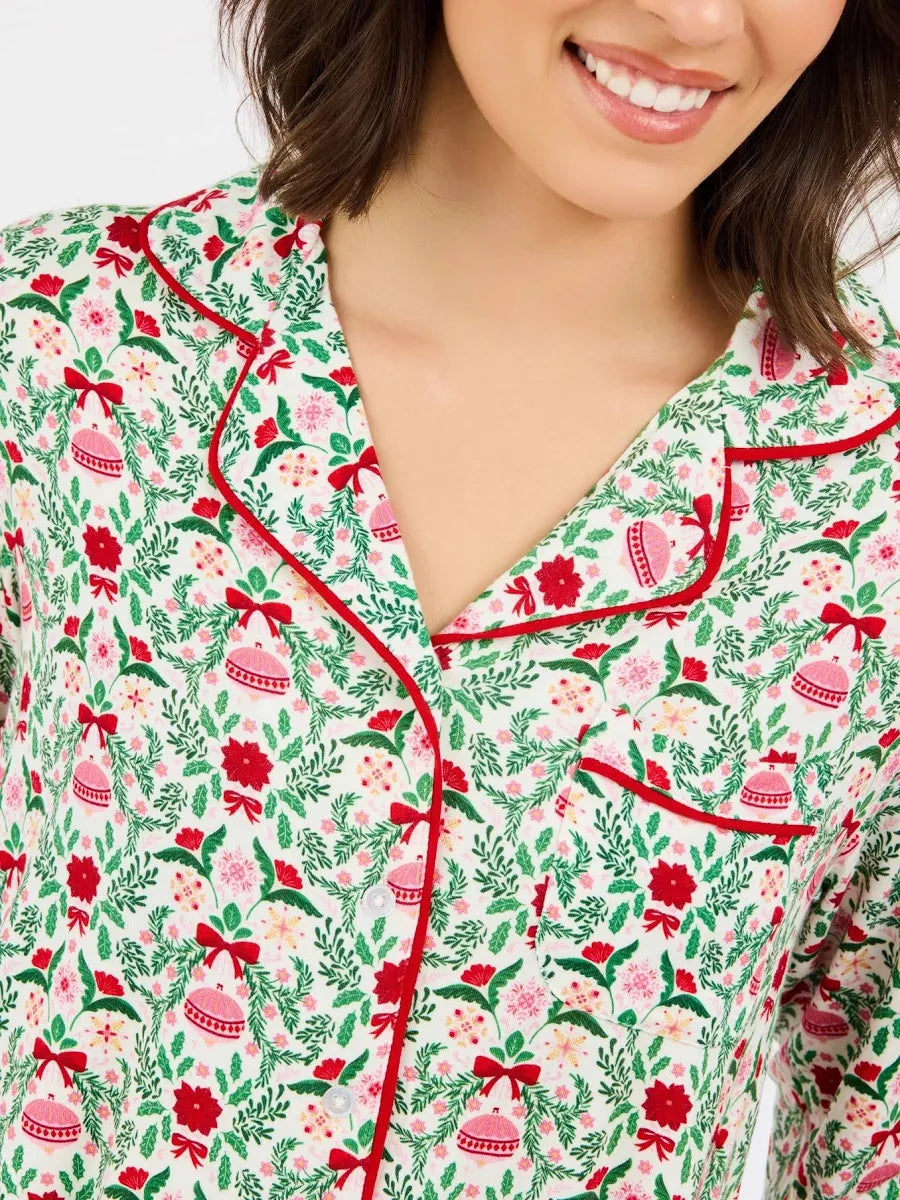 Mary Square Trimmed with Joy Charlotte Pants Pajamas (LH)