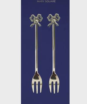 MARY SQUARE BOW APPETIZER FORK SET (LH)