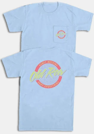 Old Row Circle Logo T-Shirt - Hydrangea Blue (Bark)
