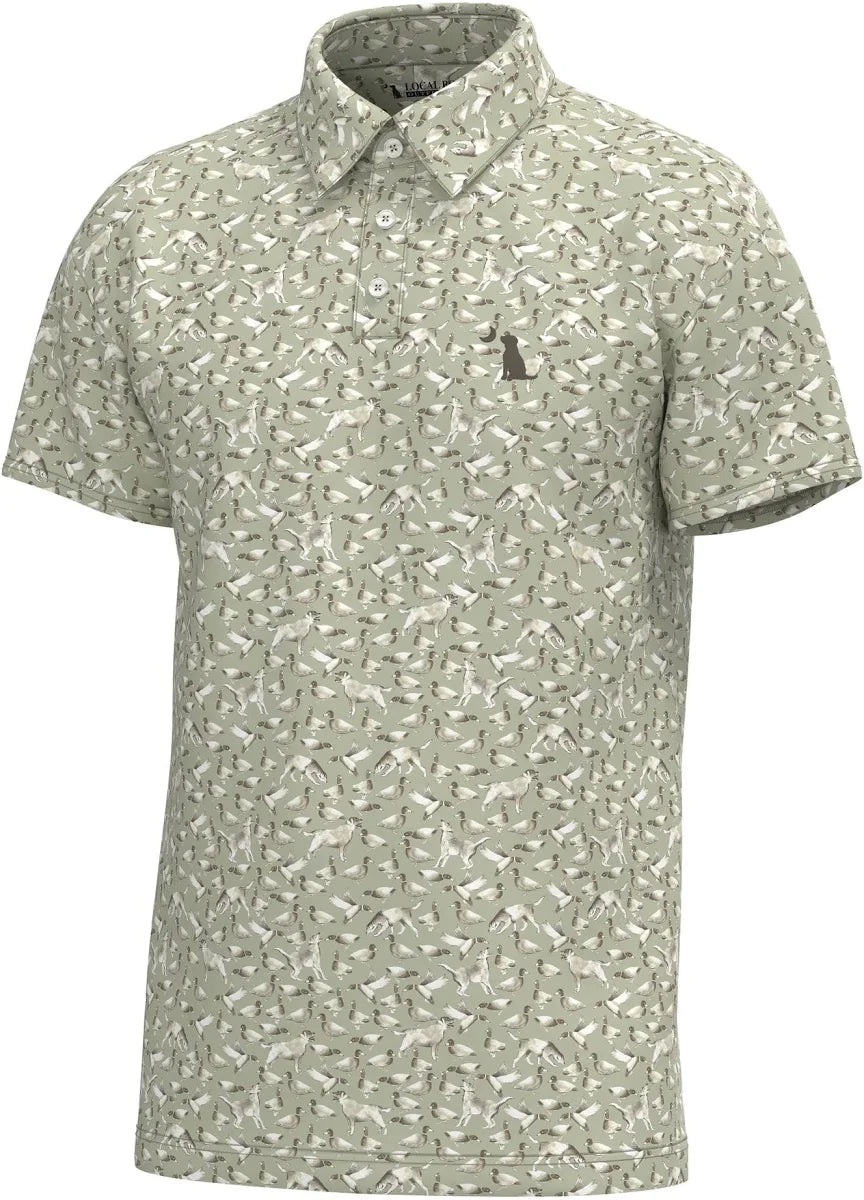 Local Boy Dirty Myrtle Polo - Green Duck Dog ( BARK)
