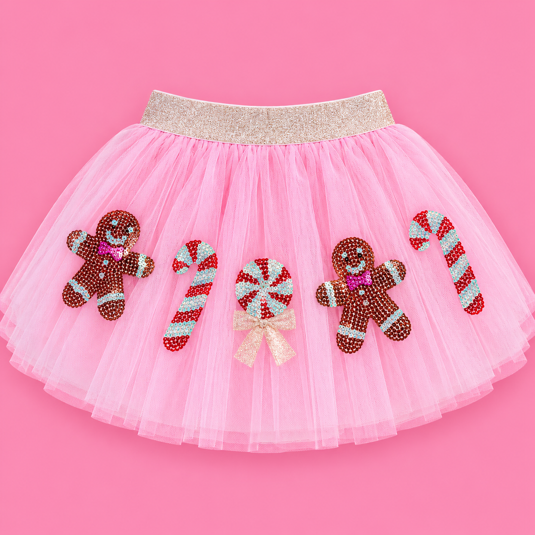 Mud Pie-Gingerbread Christmas Tutu-Pink
