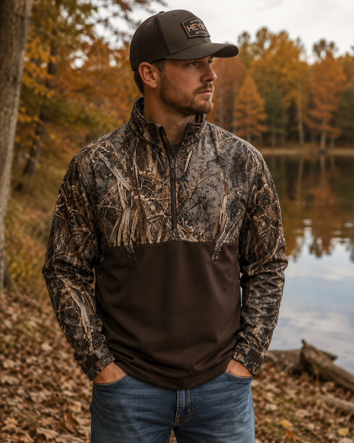 Heybo-Landing Zone 1/4 Zip Pullover-Real Tree Max7